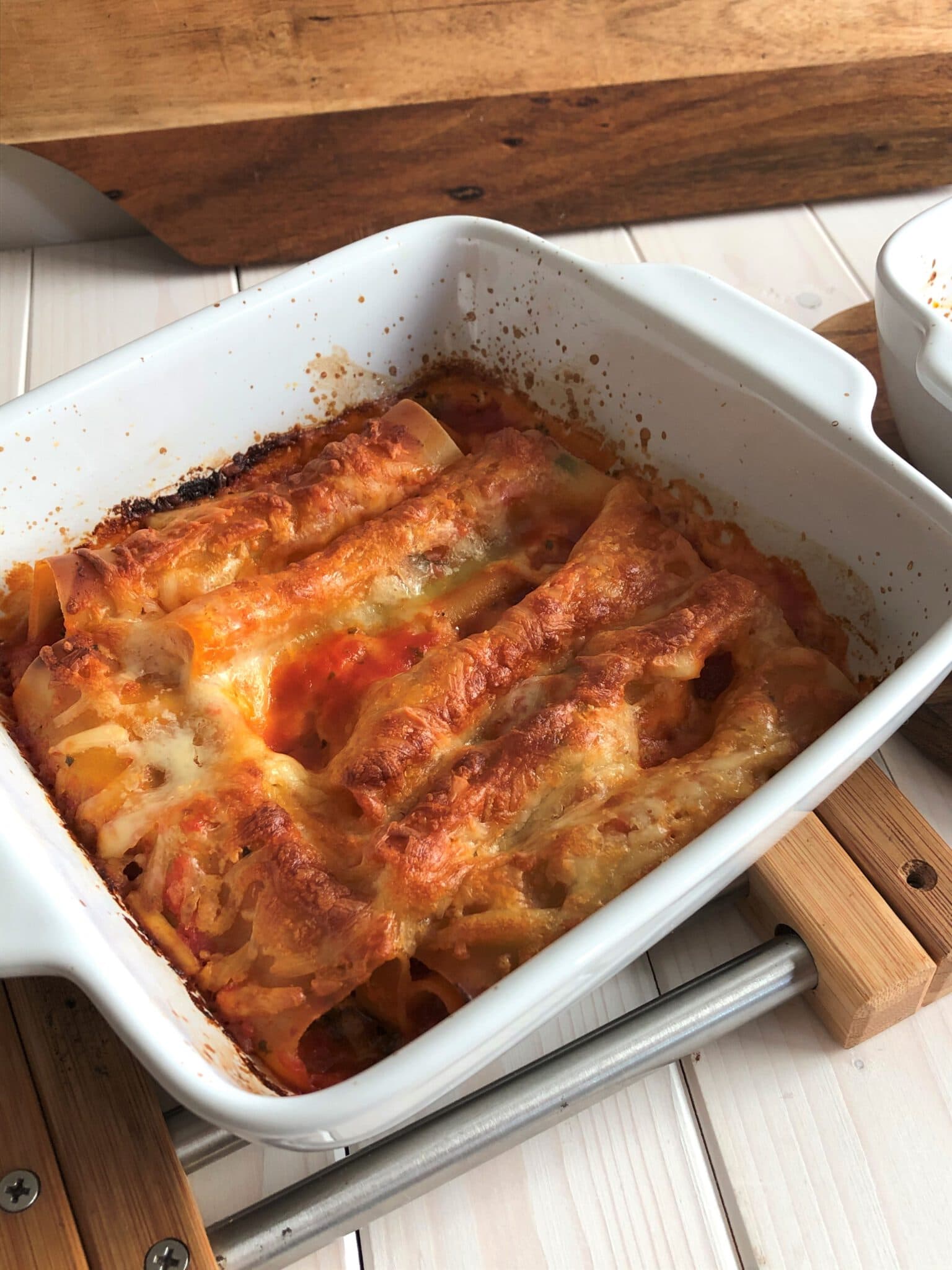 Cannelloni mit Ricotta Spinat Füllung - Sparflämmchen