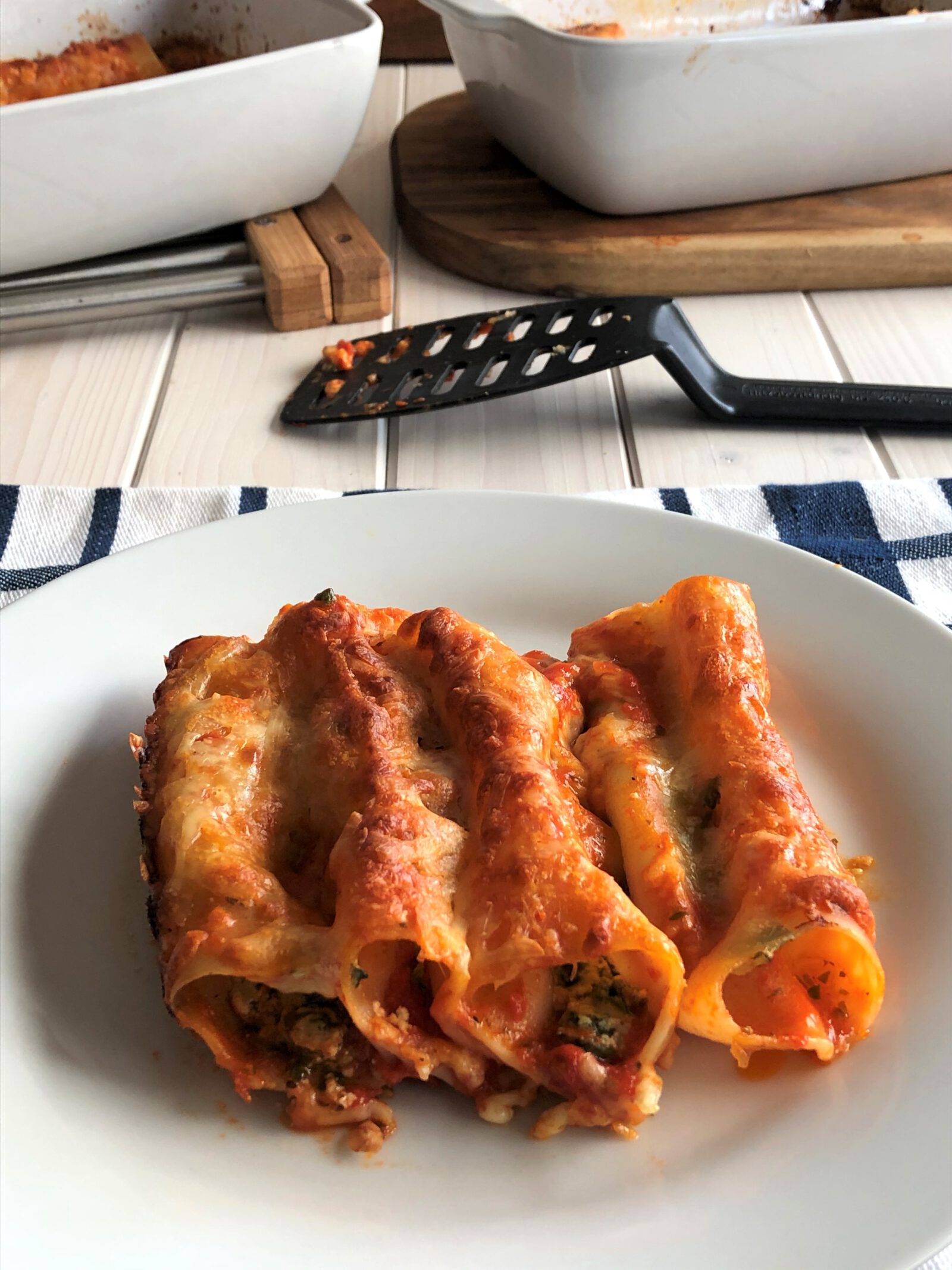 Cannelloni mit Ricotta Spinat Füllung - Sparflämmchen