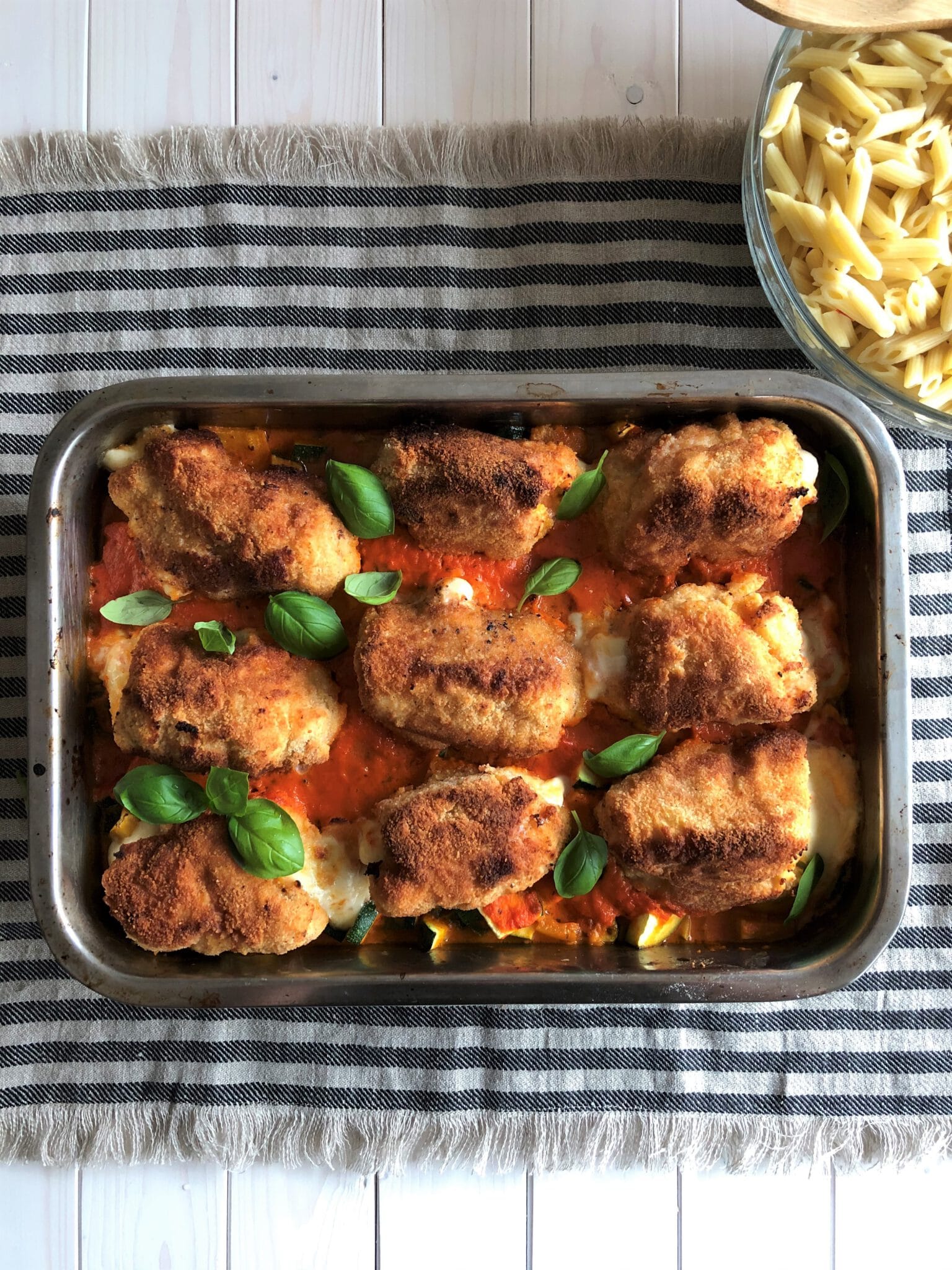 Ofen Schnitzel Caprese - Sparflämmchen