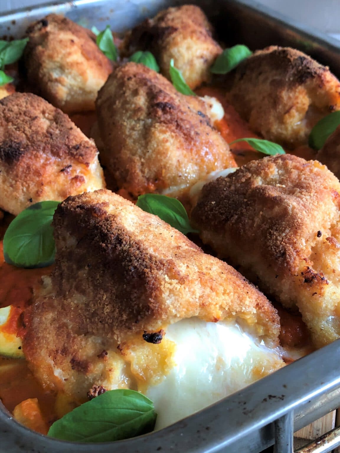 Ofen Schnitzel Caprese - Sparflämmchen