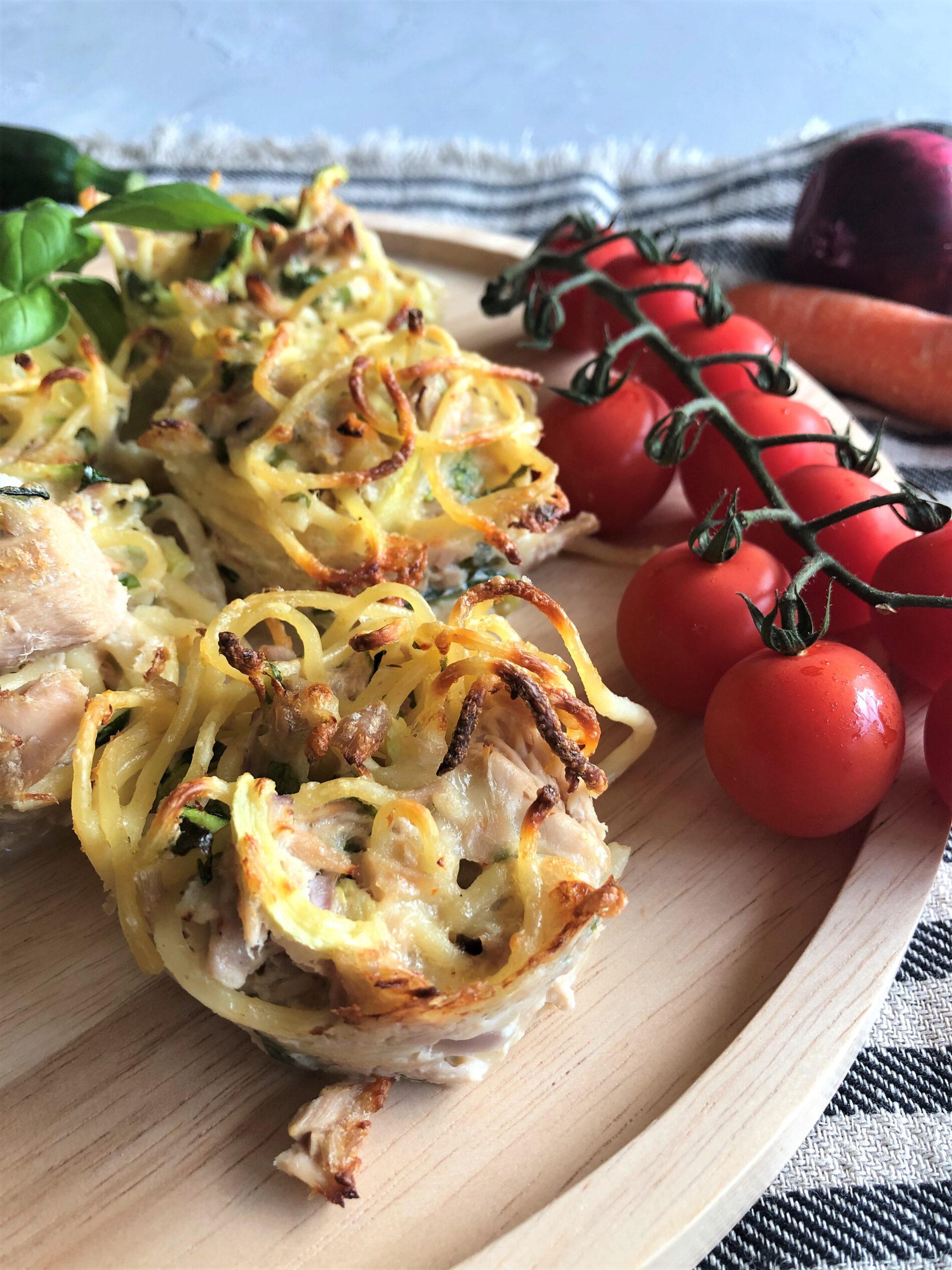 Spaghetti Gemüse Tunfisch Muffins - Sparflämmchen