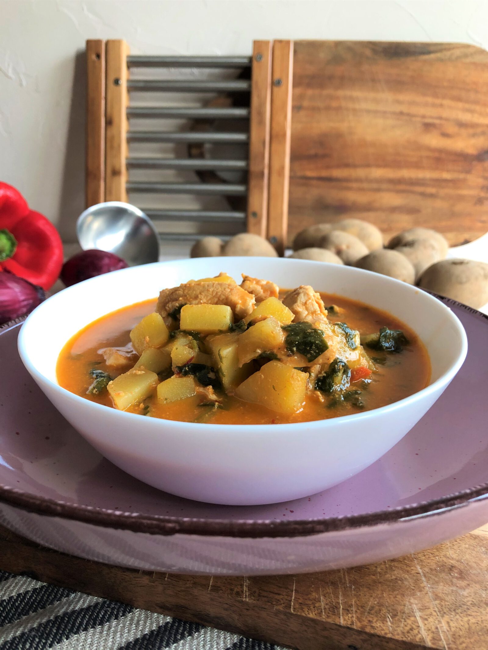Hähnchen Kartoffel Topf mit Spinat - Sparflämmchen