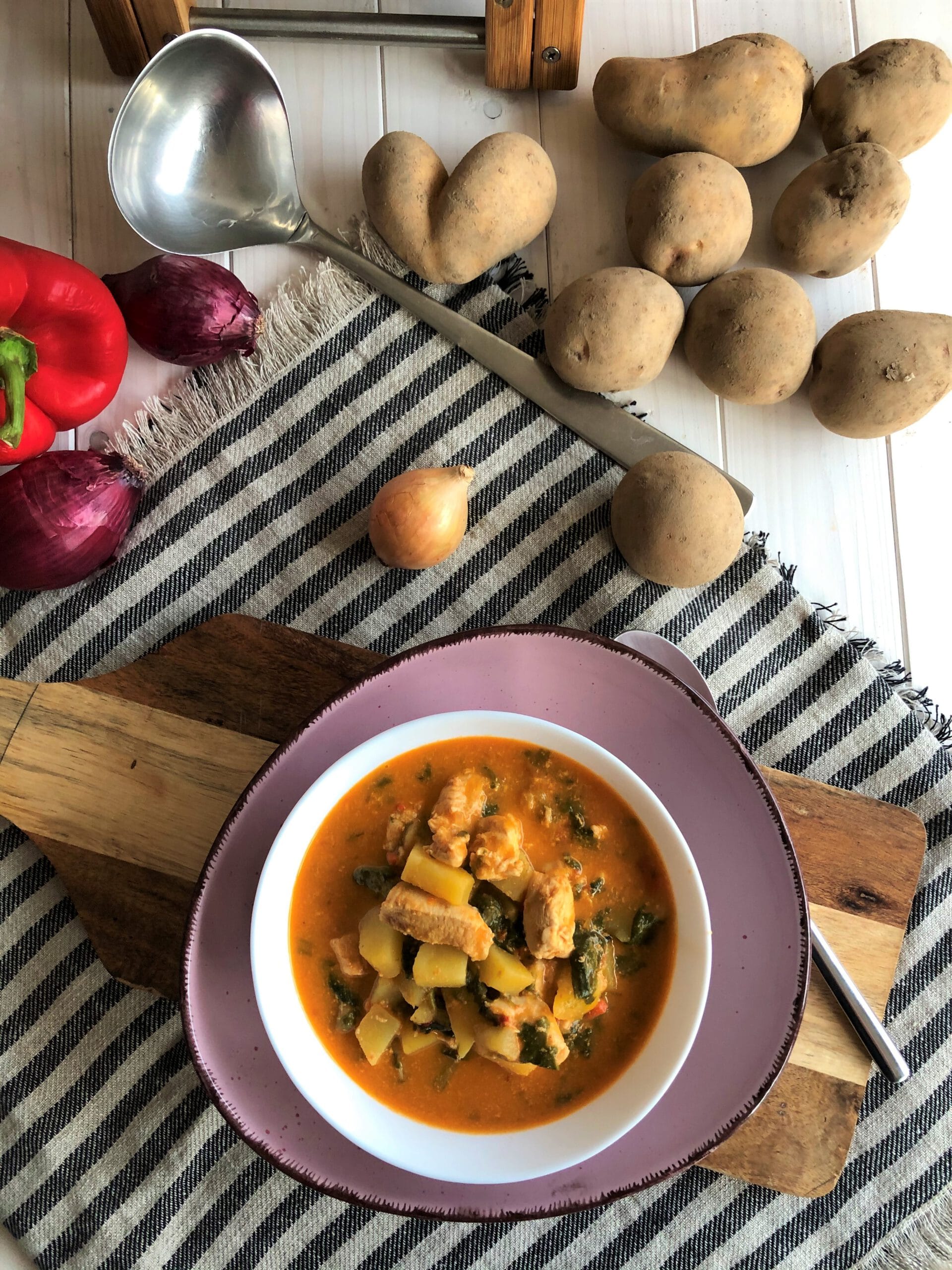 Hähnchen Kartoffel Topf mit Spinat - Sparflämmchen