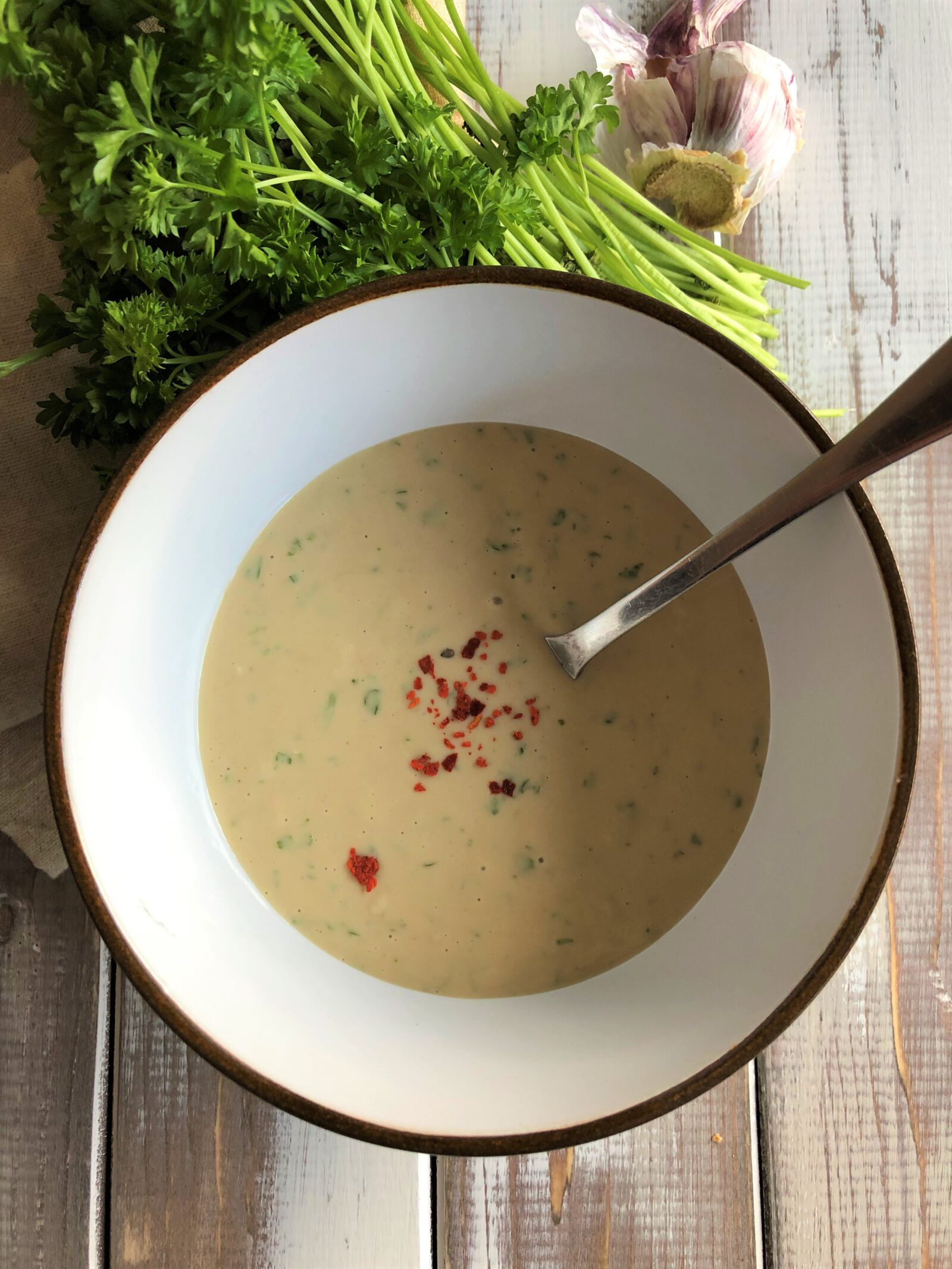 Kartoffel Kürbis Blech mit Tahini Soße - Sparflämmchen