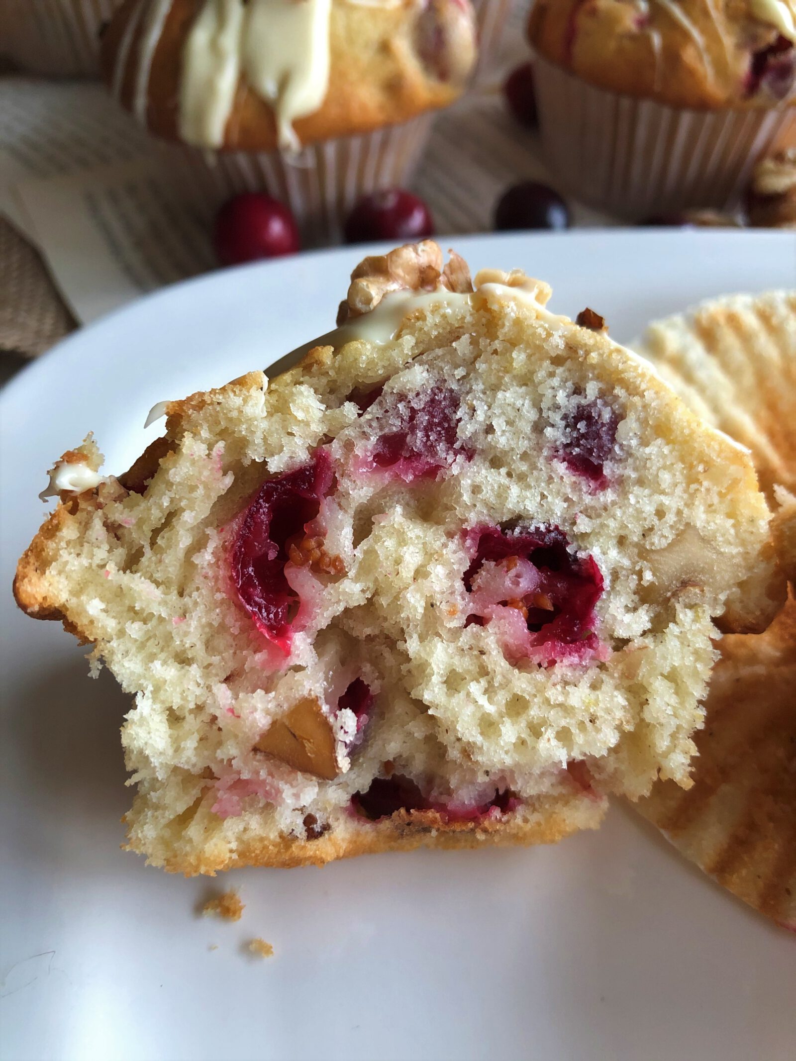 Cranberry Walnuss Muffins - Sparflämmchen