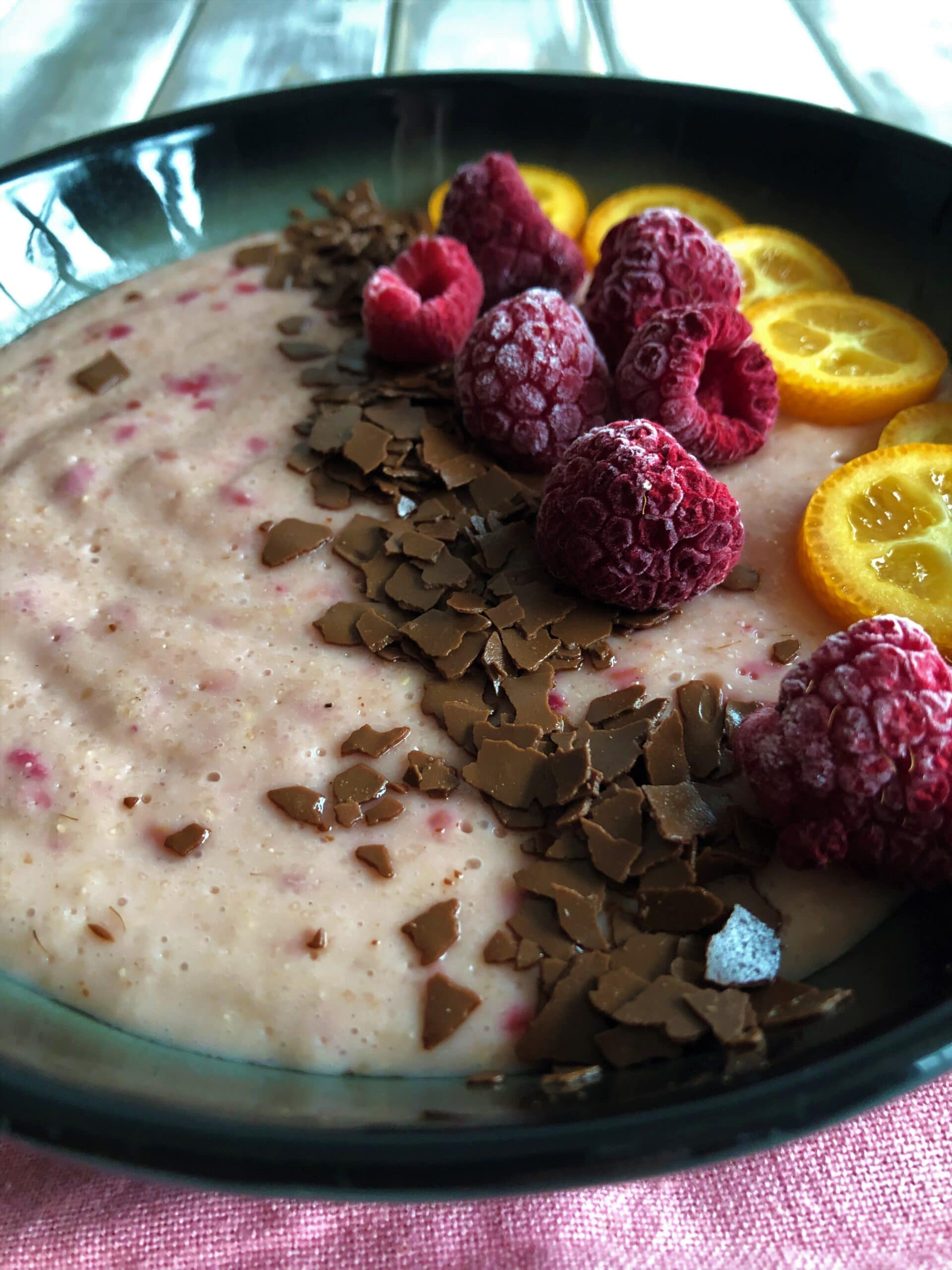 Grießpudding mit Himbeeren - Sparflämmchen Frühstück