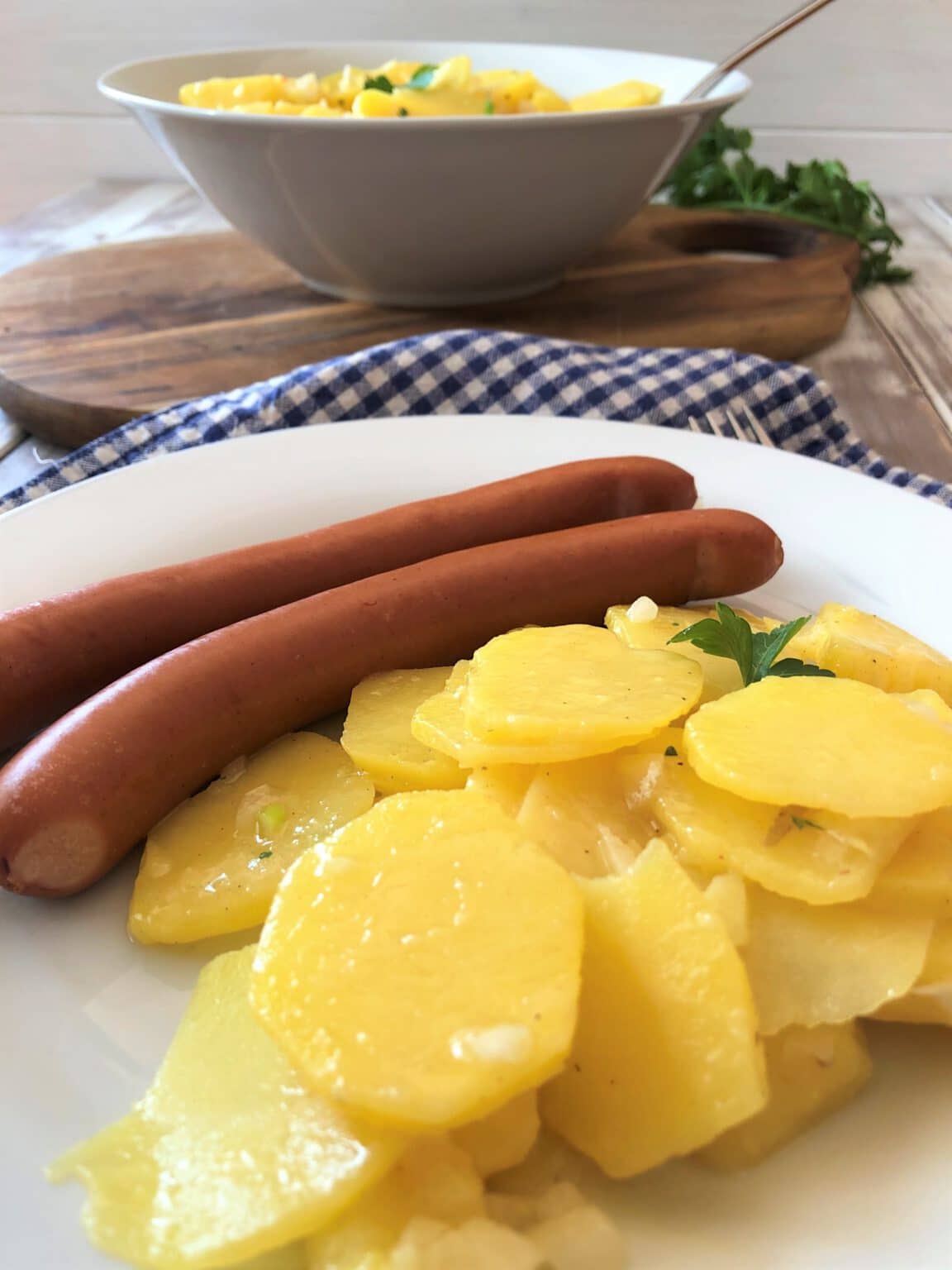 Schwäbischer Kartoffelsalat - Sparflämmchen Schwäbischer Kartoffelsalat