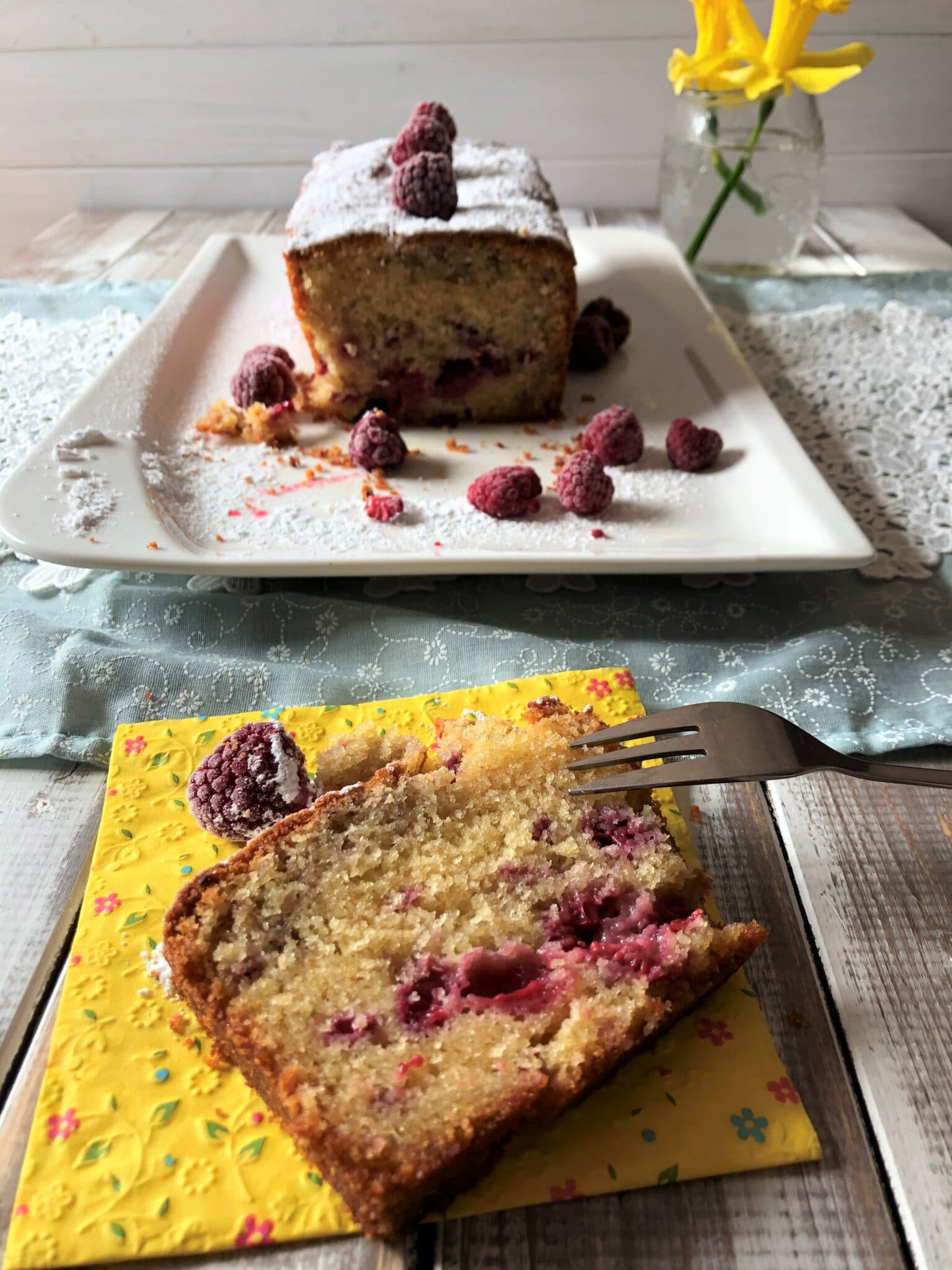 Himbeer Grießkuchen - Sparflämmchen Himbeer Grießkuchen