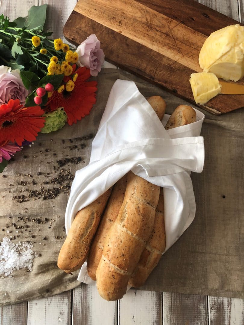 Pfeffer Baguette Sparflämmchen Pfeffer Baguette Brot und Brötchen