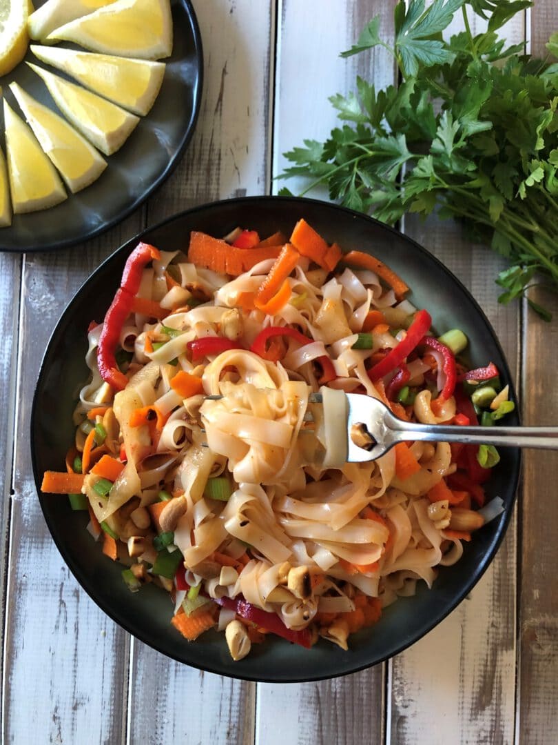 Asia-Reisnudel-Salat - Sparflämmchen Asia-Reisnudel-Salat