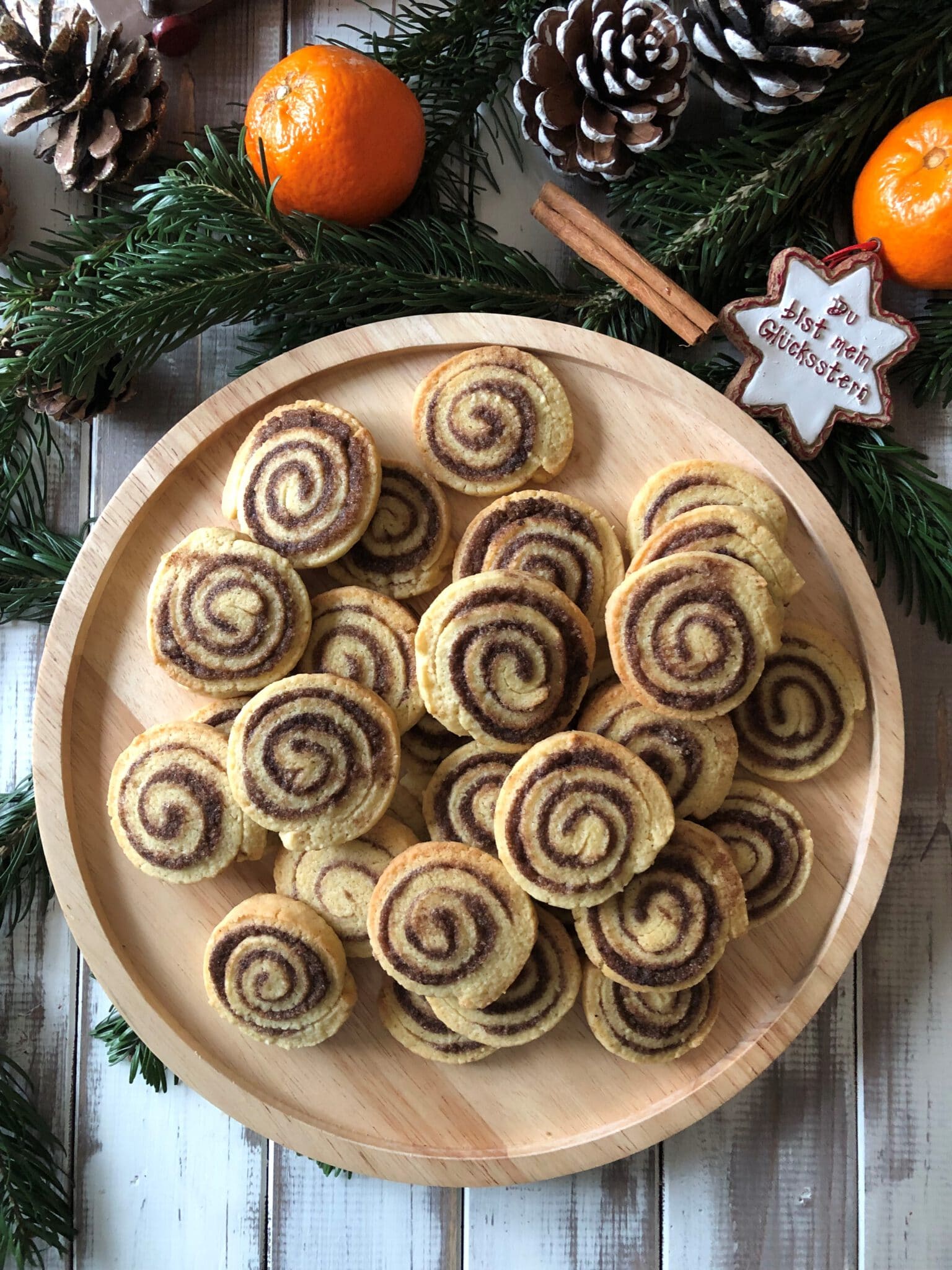 Zimtschnecken Plätzchen Sparflämmchen Zimtschnecken Plätzchen