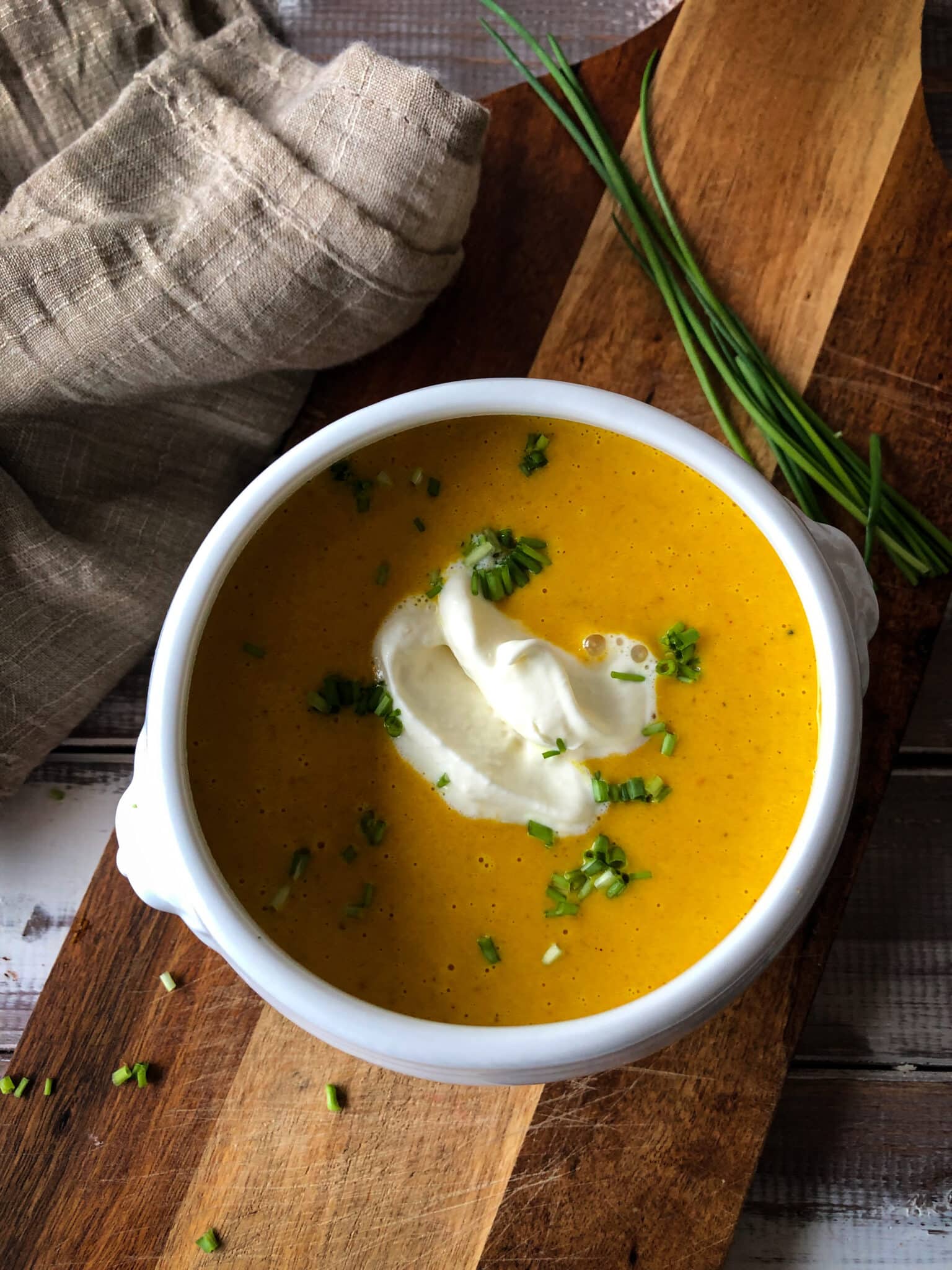 Karottensuppe mit Kokosmilch - Sparflämmchen