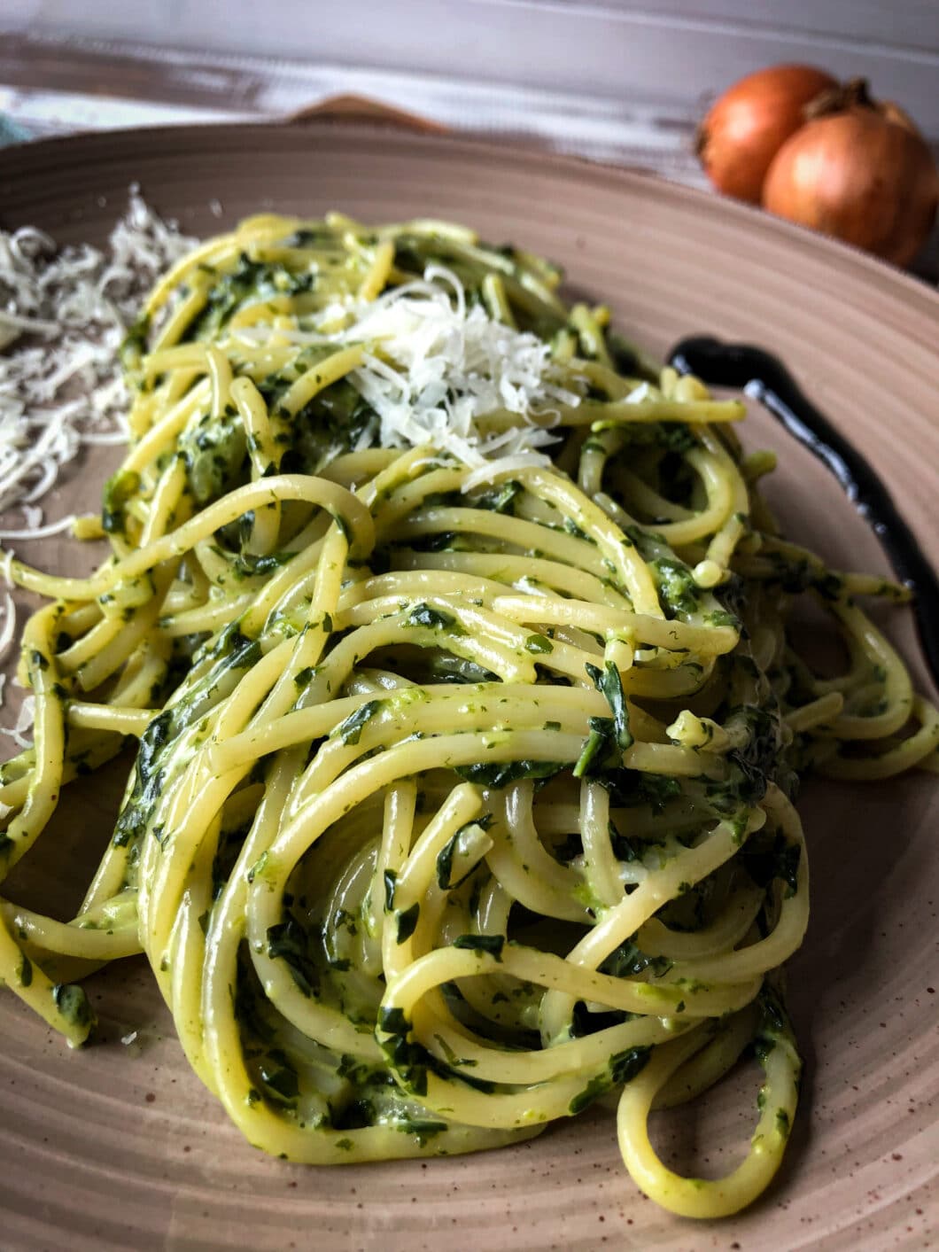 One Pot Pasta mit Spinat - Sparflämmchen
