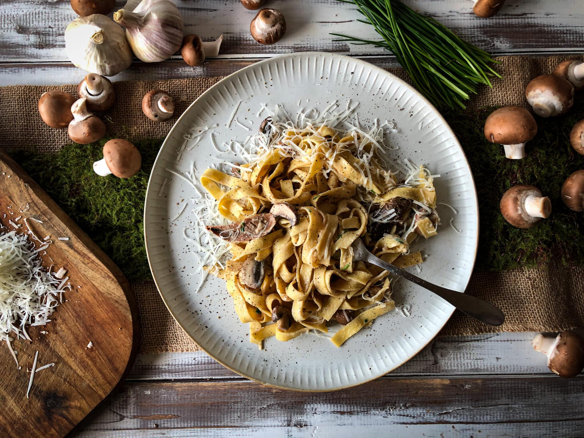 Tagliatelle mit Pilzen - Sparflämmchen Tagliatelle mit Pilzen