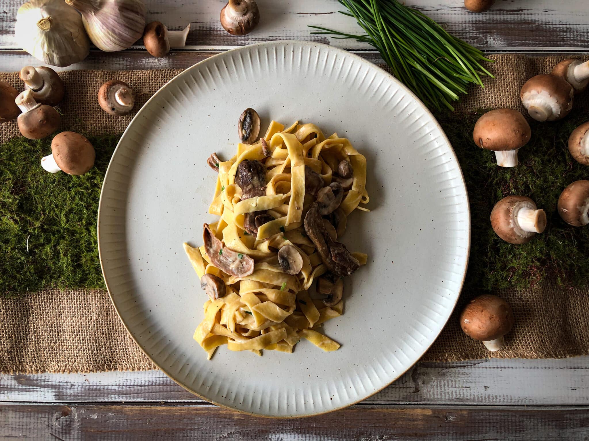 Tagliatelle mit Pilzen - Sparflämmchen Tagliatelle mit Pilzen