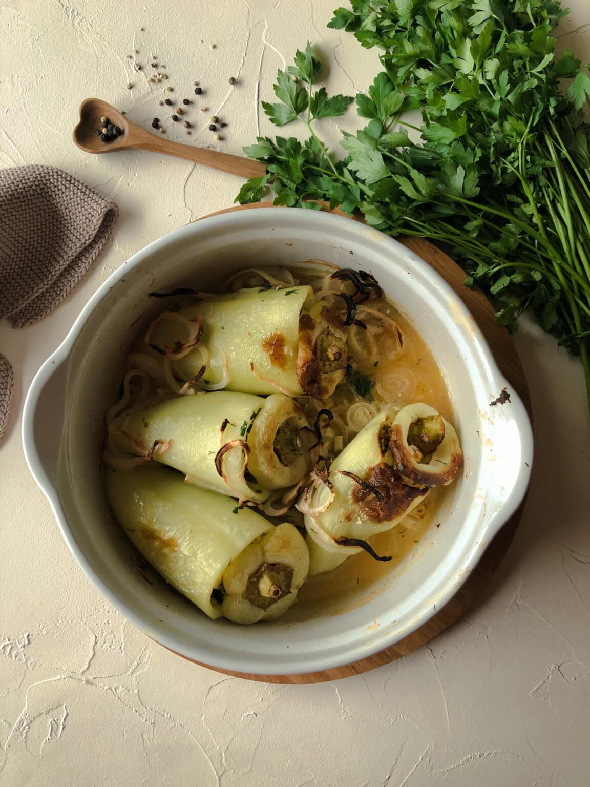 Ofenpaprika mit Feta - Sparflämmchen