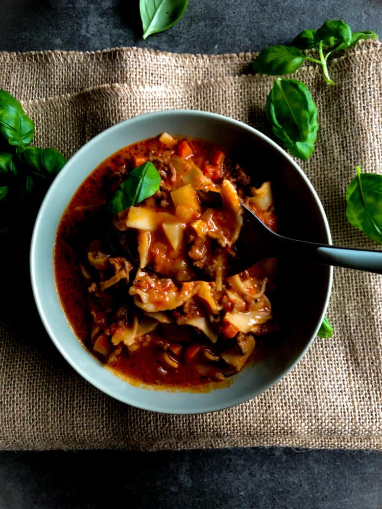 Lasagne als Suppe