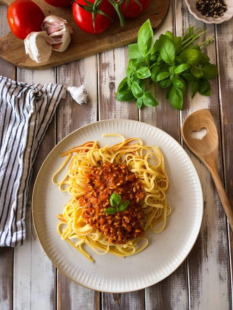 Sonnenblumen Bolognese vegan