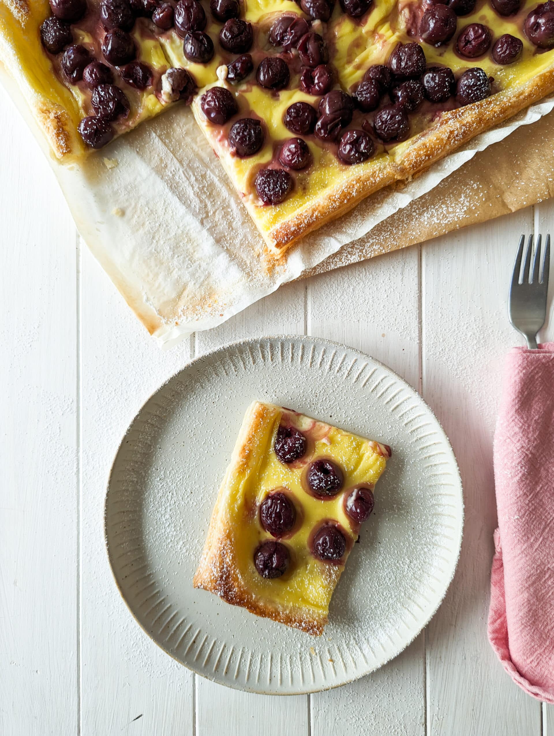 Kirsch Pudding Kuchen - Sparflämmchen Kirsch Pudding Kuchen