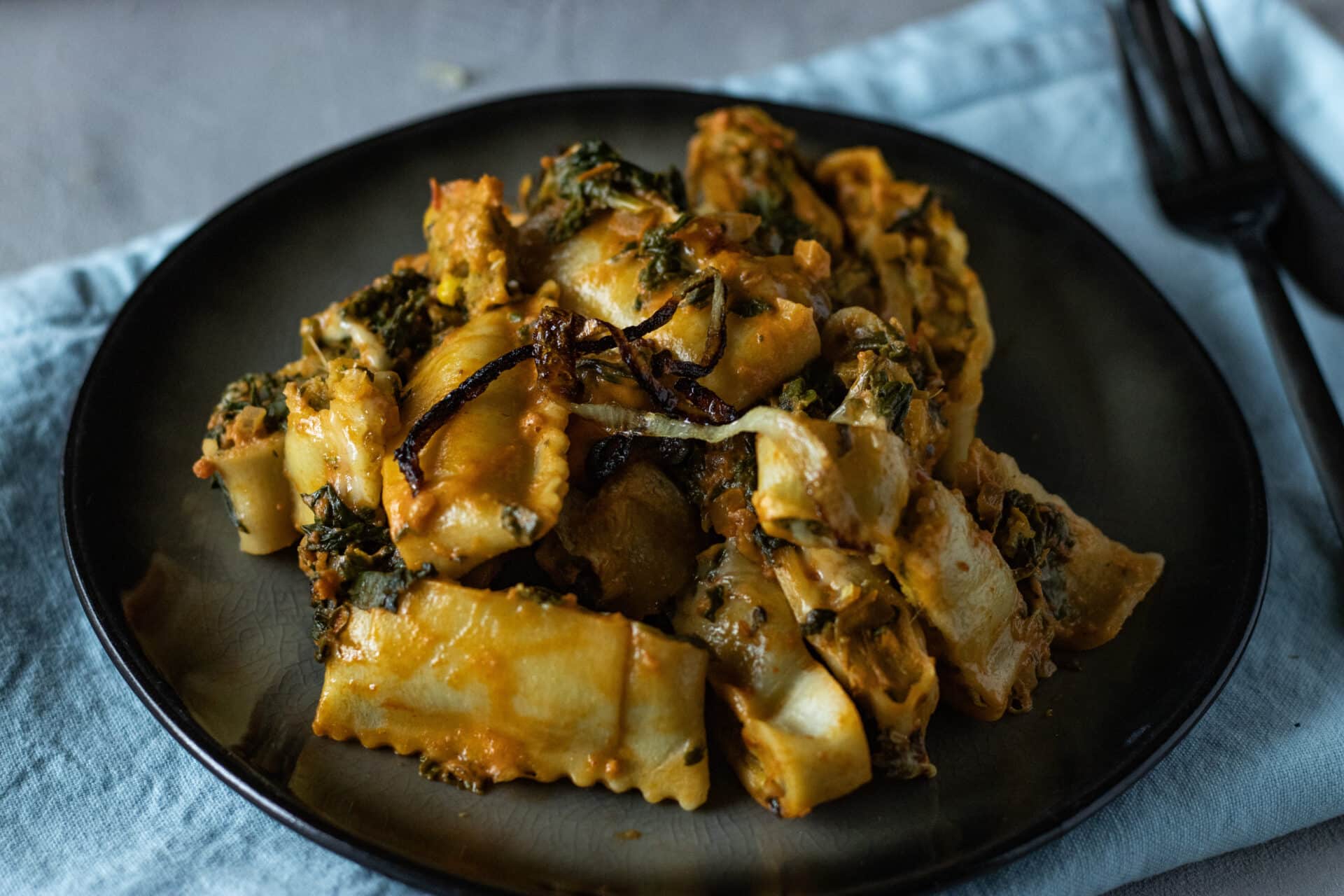 Maultaschenauflauf - Sparflämmchen Maultaschenauflauf