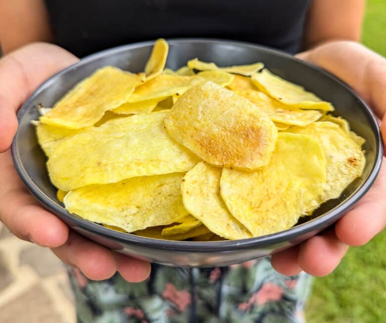 Kalorienarme Kartoffelchips aus der Mikrowelle