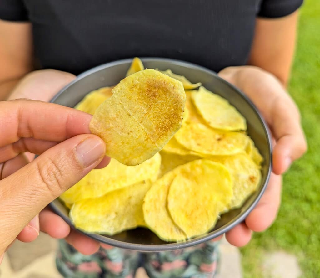 Knusprige Kartoffel Chips aus der Mikrowelle