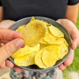 Knusprige Kartoffel Chips aus der Mikrowelle