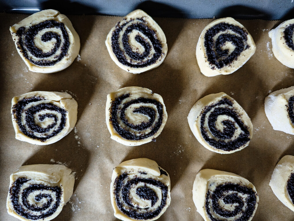 Mohnschnecken vor dem Backen