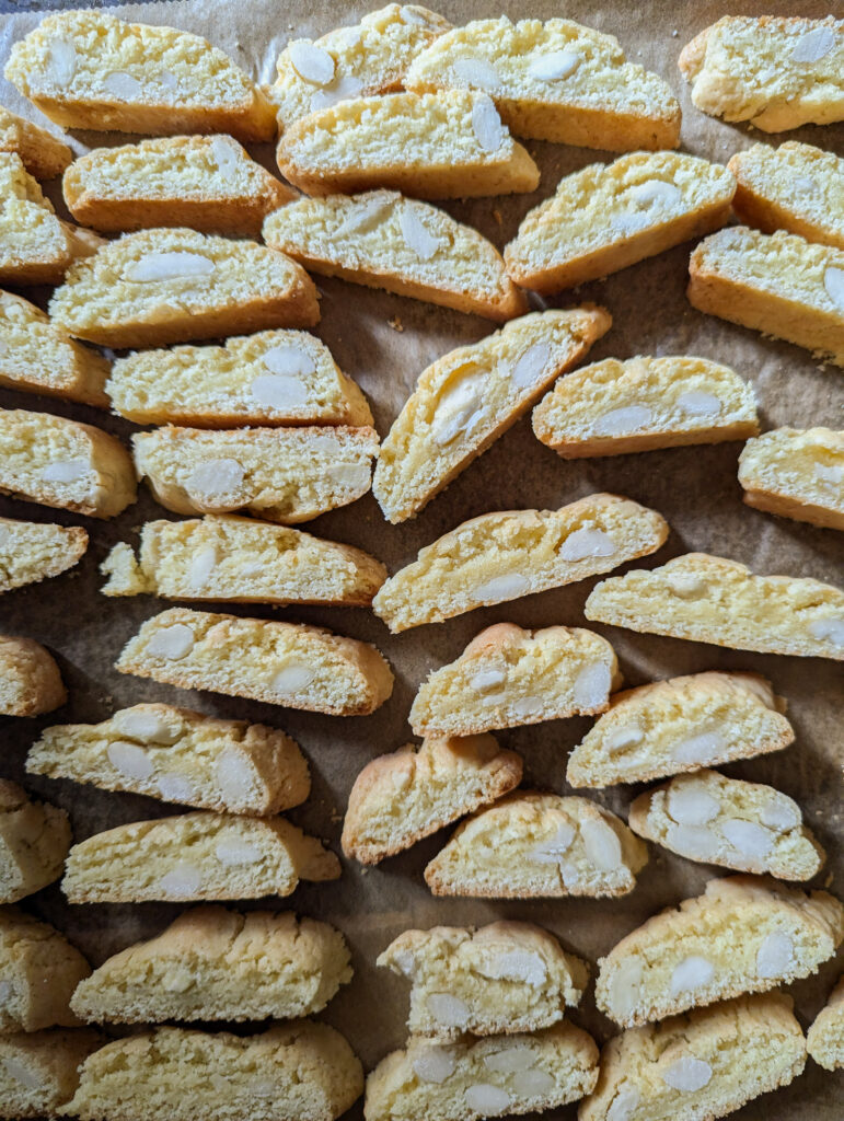 Cantuccini auf dem Blech