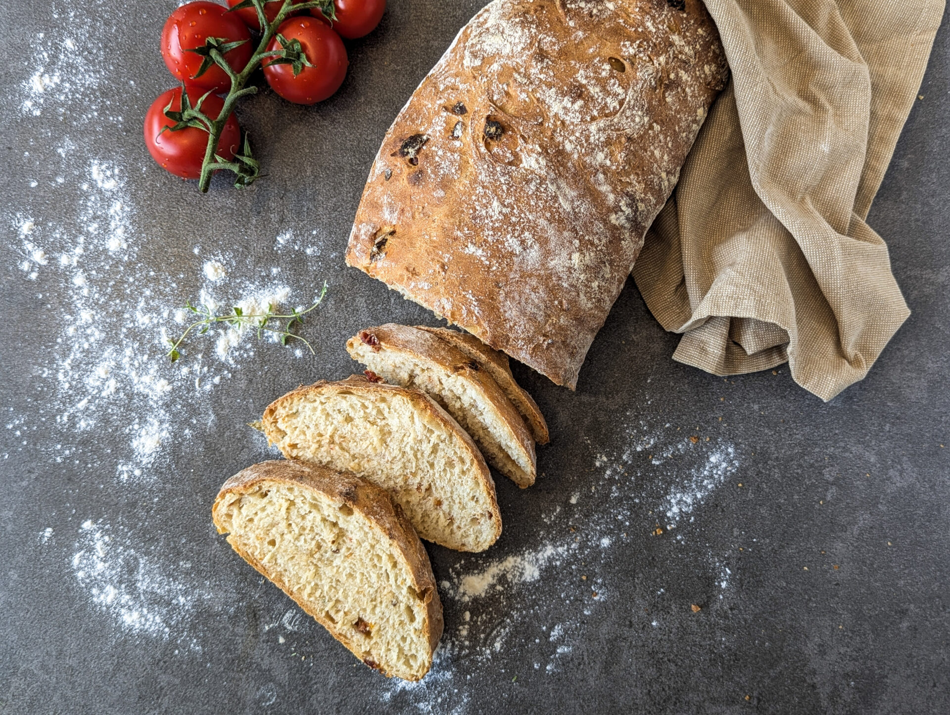 Ciabatta Rezept mit Tomaten