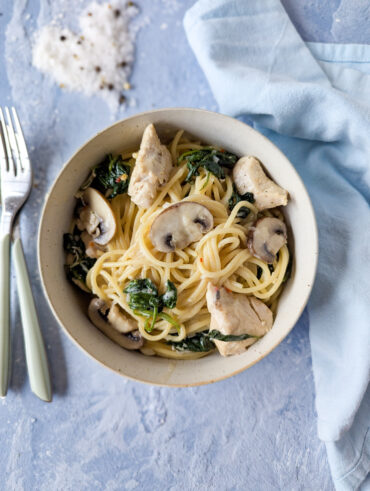 Hahnchen Spinat Spaghetti