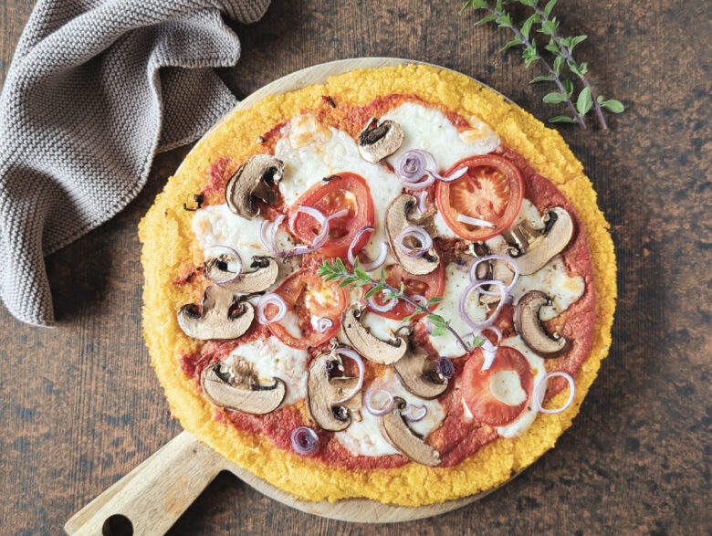 Polenta Pizza vegetarisches Familiengericht