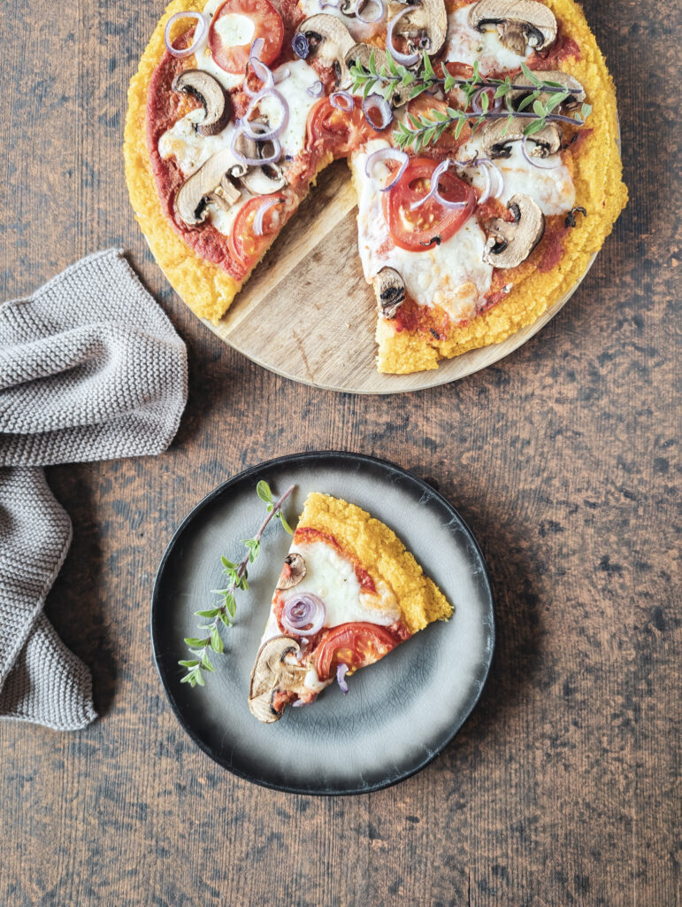 Polenta Pizza Stück